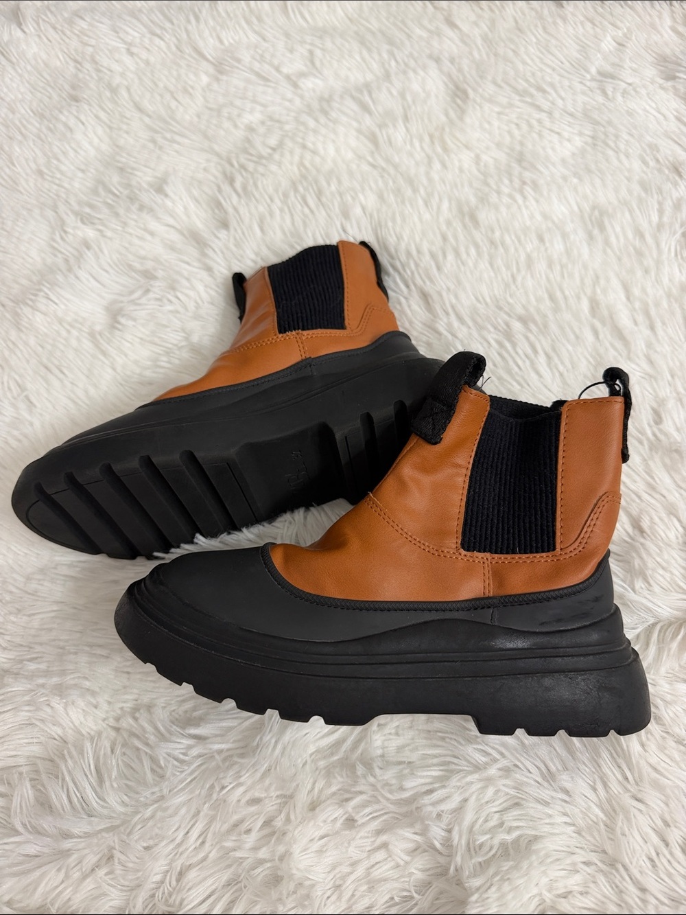Zara Kids Rubber Toe Cap Ankle Boots